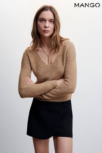 Mango Brown Reverse Knit Sweater (683407) | £46