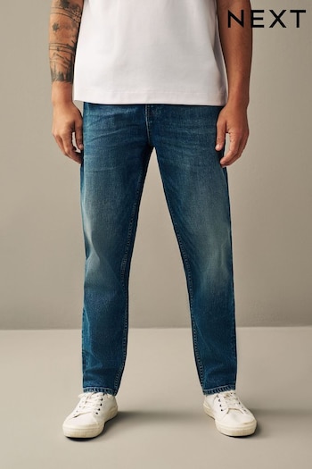 Mid Blue Tint Regular Tapered Vintage Stretch Authentic Jeans (683698) | £28