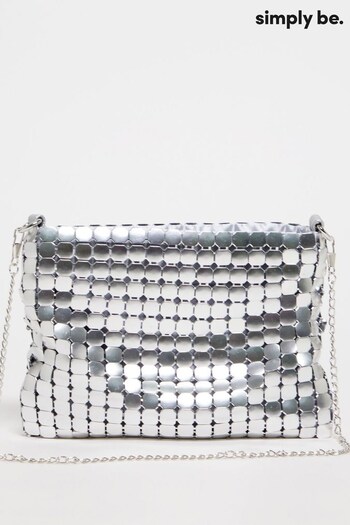 Simply Be Silver Chainmail Bag (683924) | £30