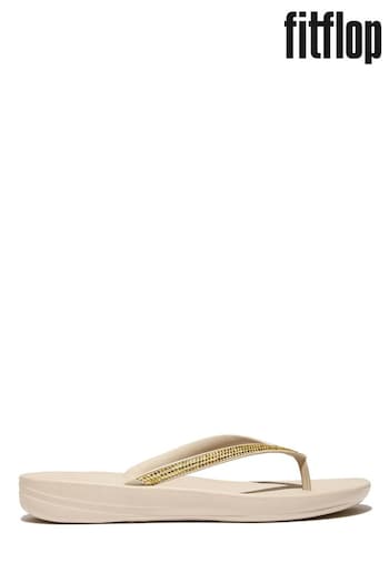 FitFlop Cream IQushion Sparkle Sandals (684020) | £40