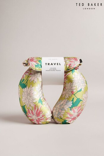 Ted Baker Yellow Perriea Printed Travel Pillow Set (684028) | £55