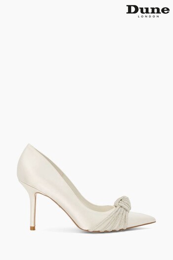 Dune London Cream Beauties Crystal Knot Courts (684126) | £185