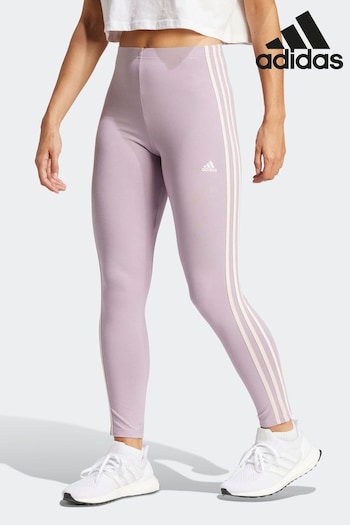 adidas Pink Sportswear Essentials 3 Stripes High Waisted Single Jersey Leggings (684149) | £25