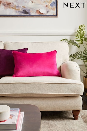 Fuchsia Pink 40 x 59cm Matte Velvet Cushion (684177) | £11