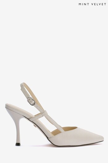 Mint Velvet Cream Flo Court Heeled Shoes (684699) | £119