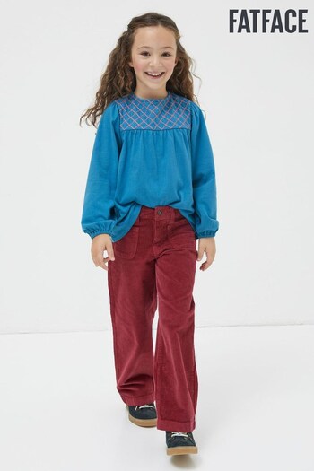 FatFace Pink Willow Wide Leg Cord Trousers (684800) | £24