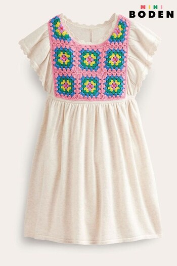 Boden White Textured Crochet Dress (685105) | £47 - £53