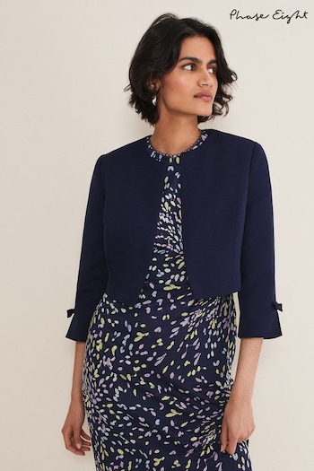 Phase Eight Blue Zoelle Bow Detail Jacket (685109) | £110