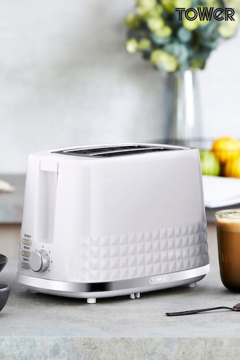 Tower White Solitaire 2 Slice Toaster (685253) | £30