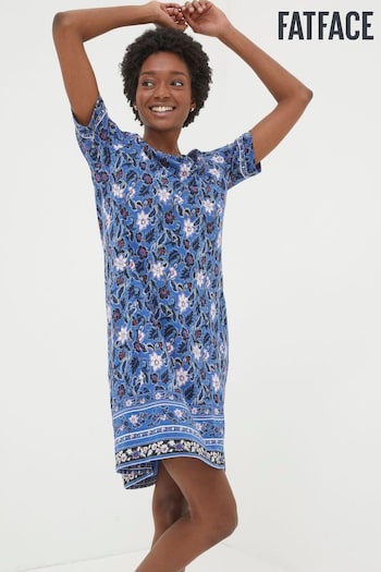 FatFace Blue Simone Layered Floral Jersey Tommy Dress (686289) | £49.50