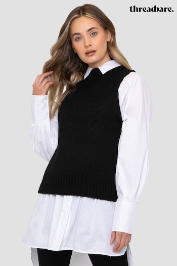 Threadbare Black Crew Neck Jumper Tank Top (686407) | £22