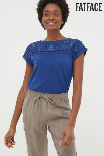 FatFace Blue Embroidered T-Shirt (686434) | £29.50