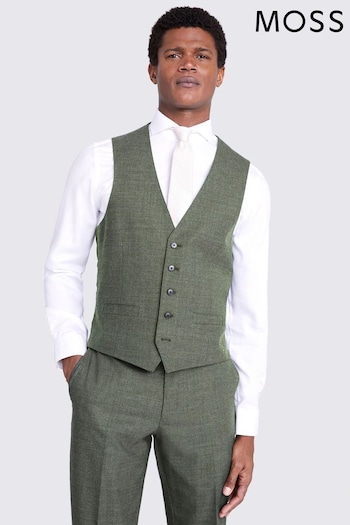 MOSS Green Tailored Fit Puppytooth Performance Waistcoat (686515) | £100