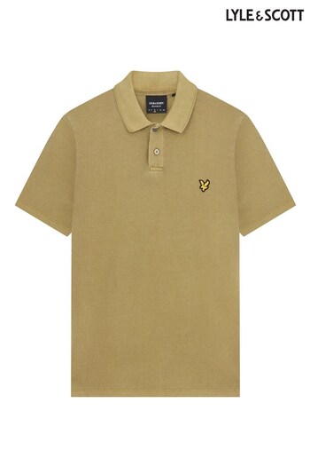 Lyle & Scott Green Sandwich Pique Polo Shirt (686644) | £60