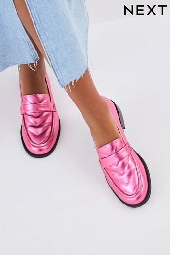 Pink Forever Comfort® Leather Quilted Loafers (686872) | £46