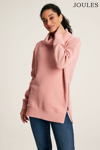Joules Willow Pink Ottoman Cowl Neck Sweatshirt (686978) | £64.95