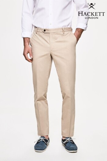 Hackett Brown Kensington Slim Chino Trousers (687650) | £110