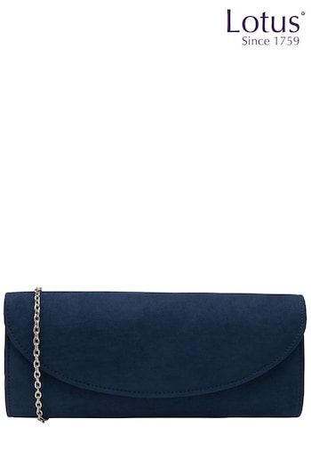 Lotus Navy Blue Clutch Bag with Chain (687667) | £50