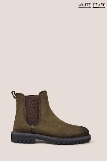 White Stuff Green Chunky Suede Chelsea Boots (687991) | £89
