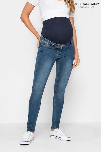 Long Tall Sally Blue Maternity AVA Skinny Jeans Mellanbl (688020) | £38