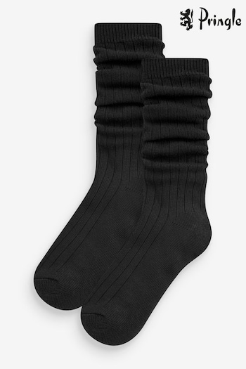 Pringle Black Classic Super Soft Slouch Socks (688035) | £14