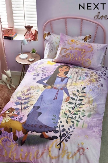 Disney Wish Purple Reversible 100% Cotton Duvet Cover and Pillowcase Set (688205) | £25 - £37