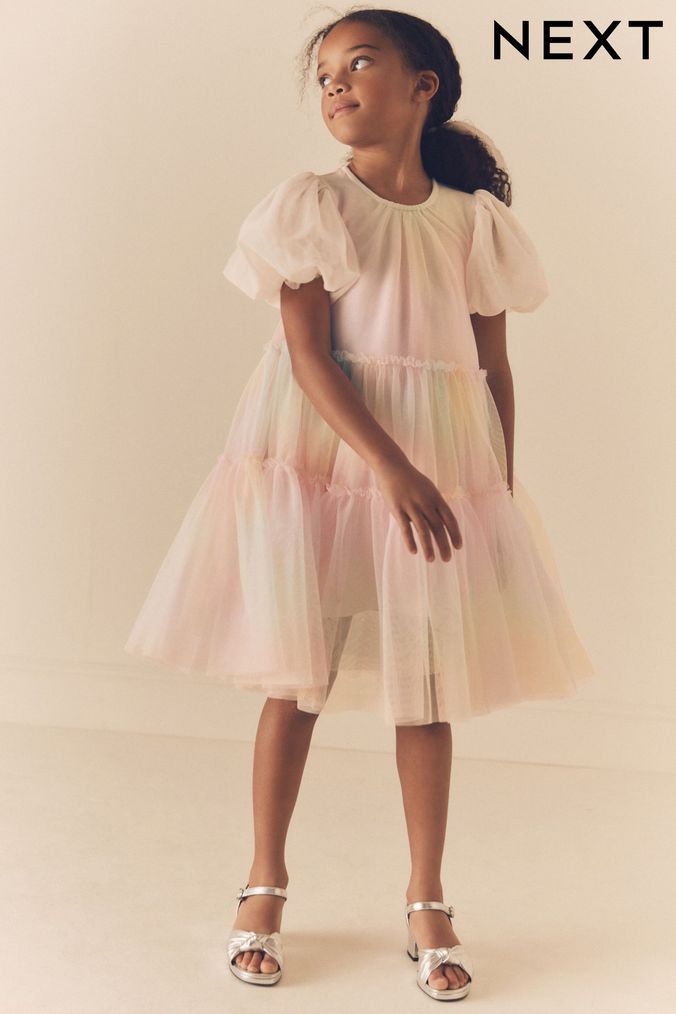 Girls Rainbow Dresses Jumper Jersey Skirt Dresses Next UK