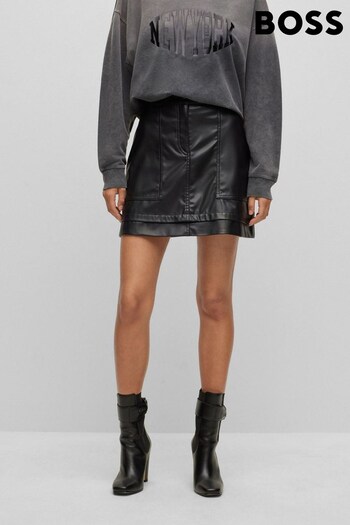 BOSS Black Faux Leather Skirt (688930) | £159