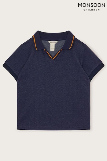 Monsoon Blue Contrast Trim Polo Shirt (688997) | £16 - £19