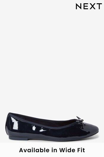 Navy Patent Forever Comfort® Ballerina Shoes (689005) | £22