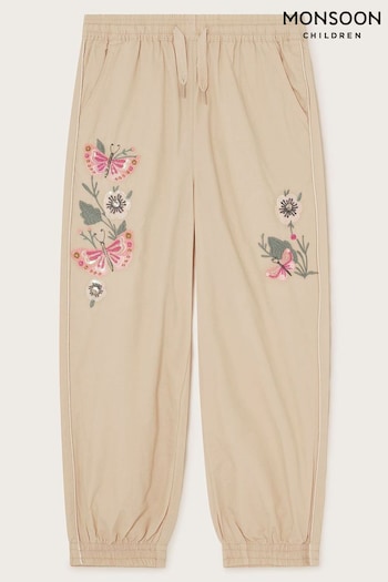 Monsoon Natural Embroidered Cargo Trousers patterned (689329) | £25 - £29