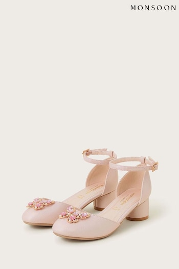 Monsoon Pink Tilly Butterfly Two Part Heels (689354) | £29 - £33