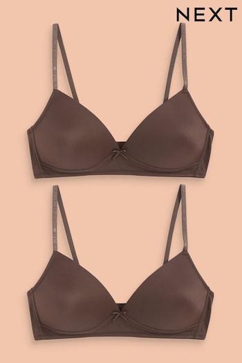 Truffle Brown Trainer Bras 2 Pack (689417) | £17