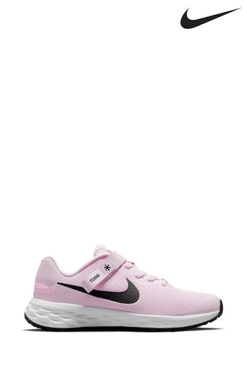 Nike Pink Revolution 6 FlyEase Easy On/Off Trainers (689423) | £45