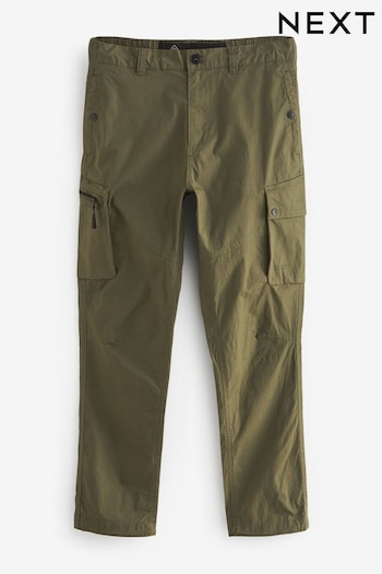 Khaki Green Slim Stretch Cargo Utility Trousers (689672) | £36