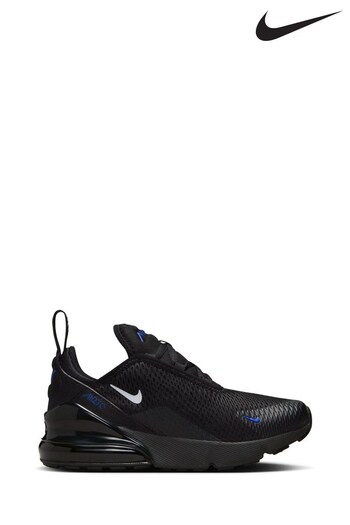 Nike slides Black/White/Blue Junior Air Max 270 Trainers (689781) | £75