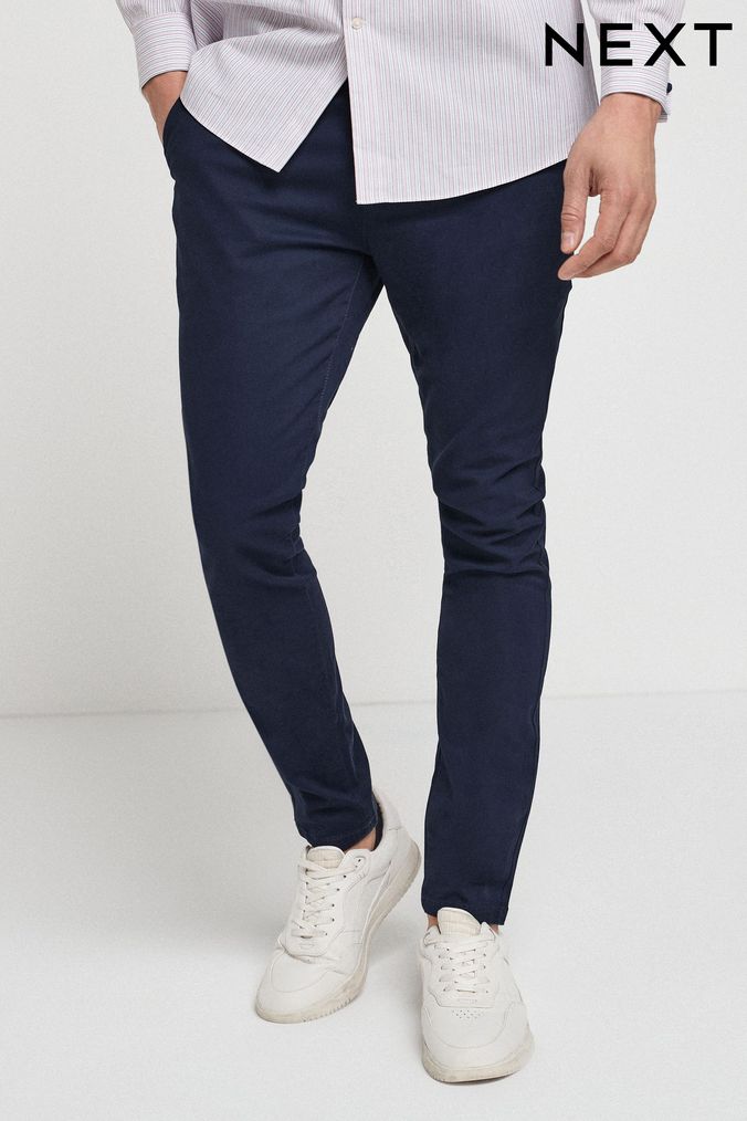 Suit trousers Super Skinny Fit - Dark blue marl - Men | H&M