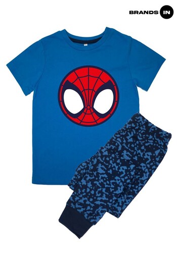 Brands In Blue SpiderMan Icon Boys Royal Blue Camo Pyjamas (690007) | £19