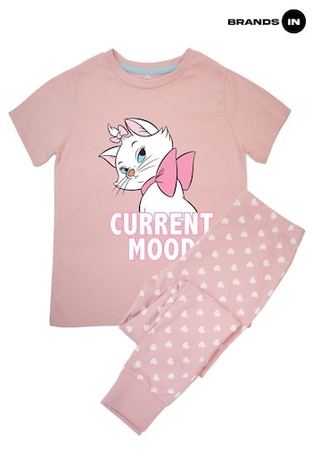 Brands In Pink The Aristocats Marie Current Mood Girls Baby Pink Hearts Pyjamas (690078) | £19