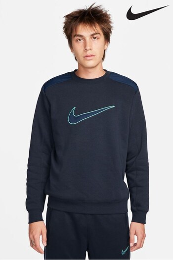 Nike Navy Sportswear Colour Block Crew Sweatshirt (690081) | £60