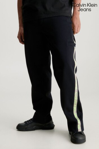 Calvin Klein Jeans Logo Tape Black Joggers (690115) | £110