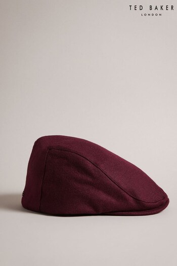 Ted Baker Red Arrone Woollen Flat Cap (690190) | £40