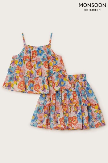 Monsoon Pink Floral Print pool Dress Set (690350) | £32