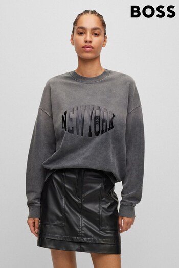 BOSS Black Washed Relaxed Fit New York Graphic Sweatshirt (690397) | £179