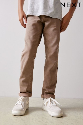 Brown Regular Fit Cotton Rich Stretch Jeans (3-17yrs) (690426) | £12 - £17