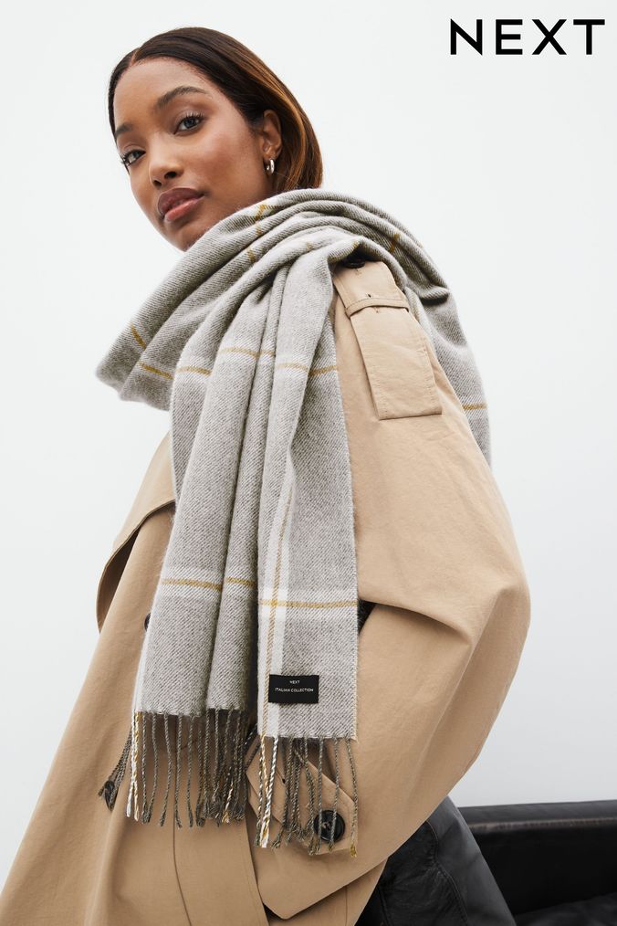 Ladies lightweight grey discount scarf