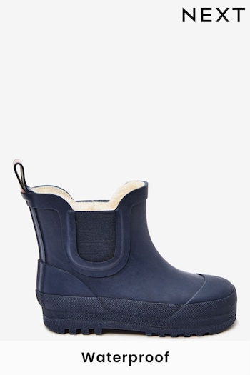 Navy Warm Lined Ankle Wellies (691661) | £15 - £18