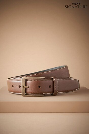 Tan Brown Signature Leather Belt (691719) | £24