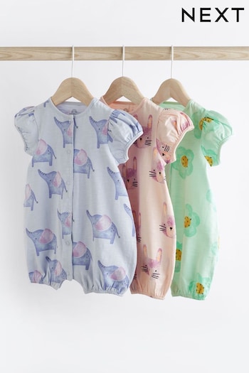 Pink/Blue character Baby Rompers 3 Pack (692021) | £16 - £20