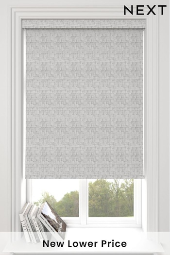 Grey Glamour Metallic Made To Measure Blackout Roller Blind (692301) | £66